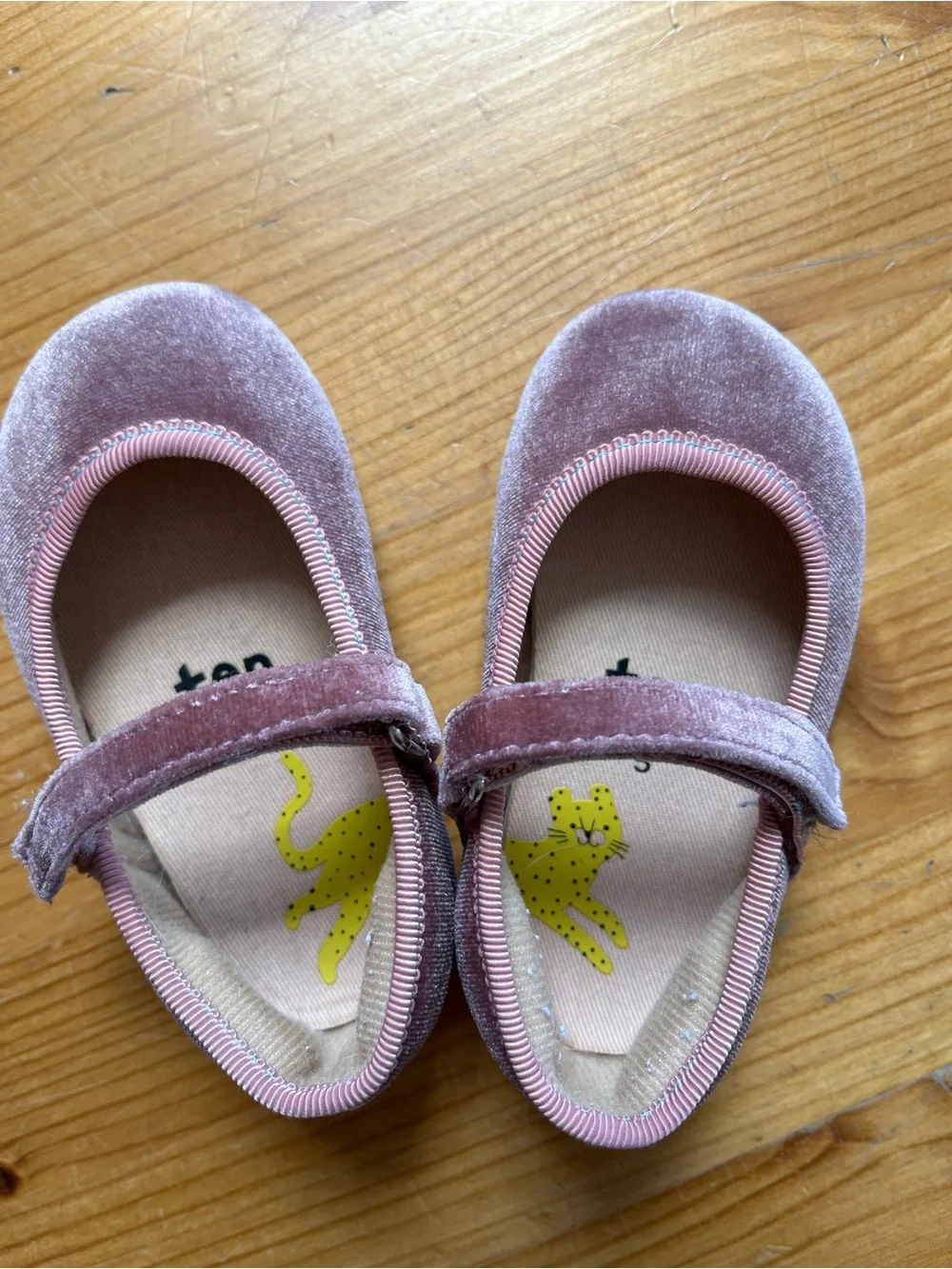 ten Kids Pink Velvet Mary Jane Shoes